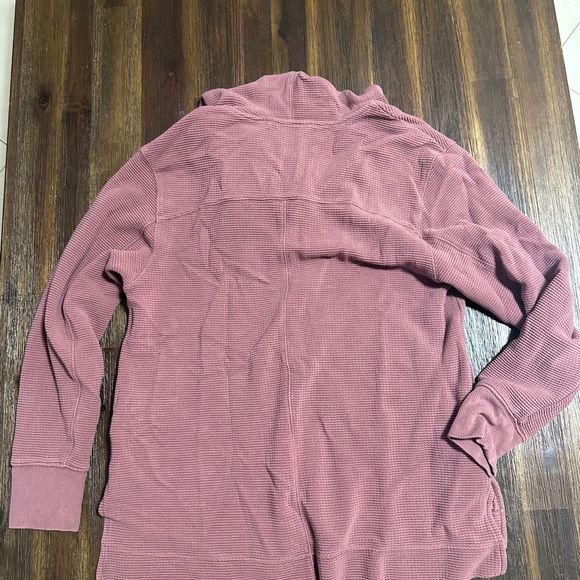 Athleta Coaster Luxe Waffle Hoodie Sweatshirt XS Tawny Rose - Picture 8 of 8